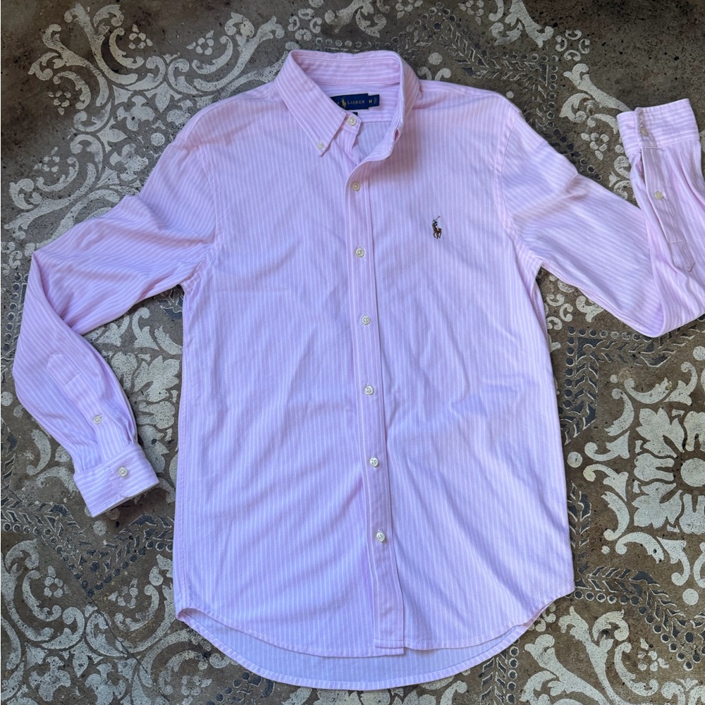 Ralph Lauren pinstriped button down size Medium